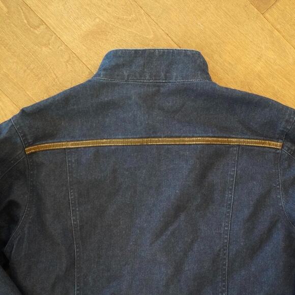 Vintage Pendleton Trucker Jacket Womens L Blue Denim Stretch Western Full Zipper - Picture 3 of 10